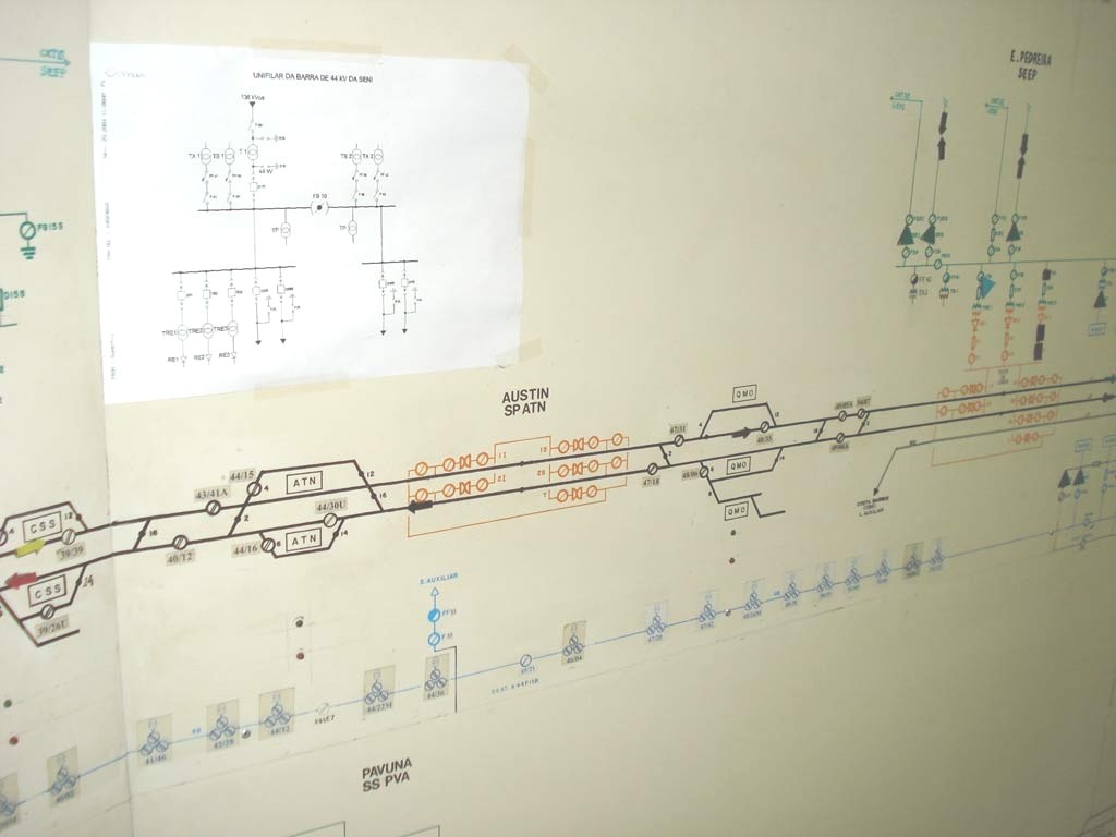 Figure 1. Ferromagnetic board used to monitor the railroad's power system in the past