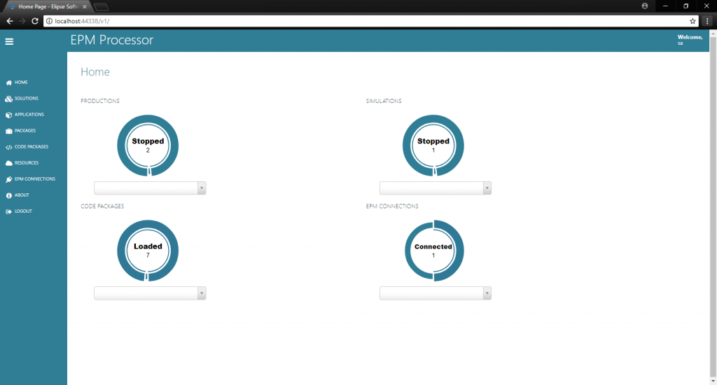 EPM Processor’s screen