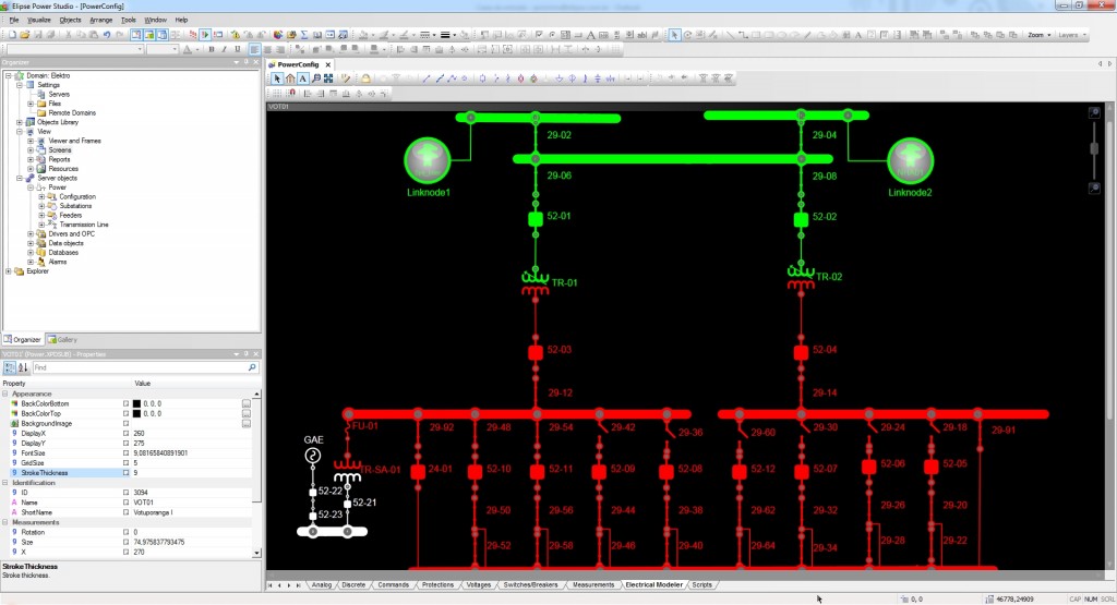 Tela do Elipse Power HMI