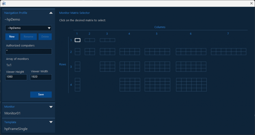 Navigation configuration wizard