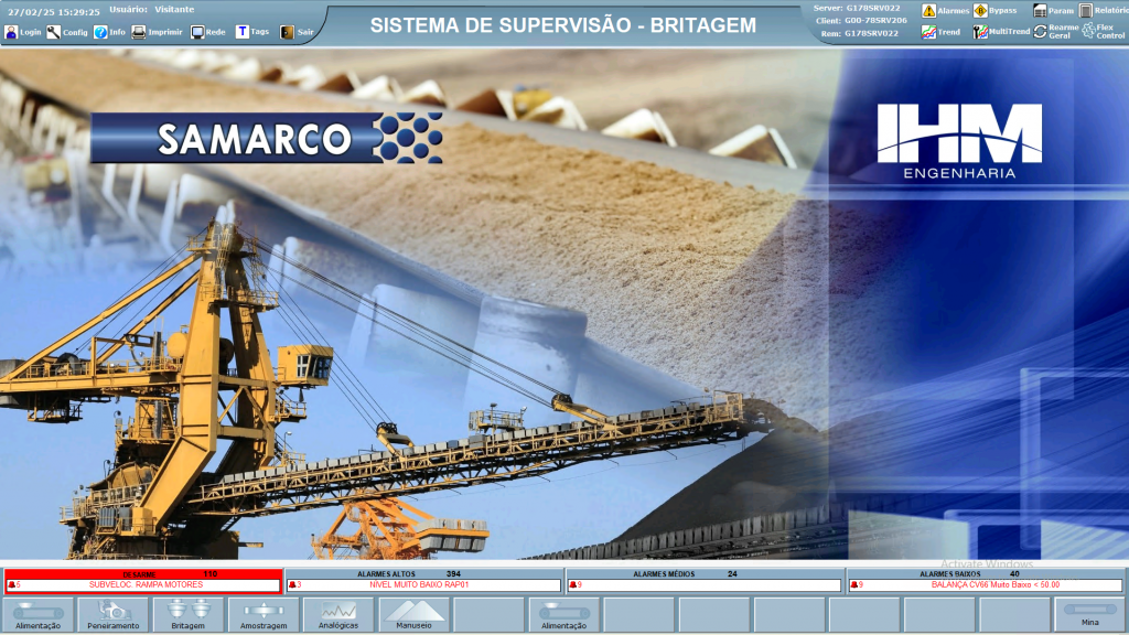 tela inicial britagem