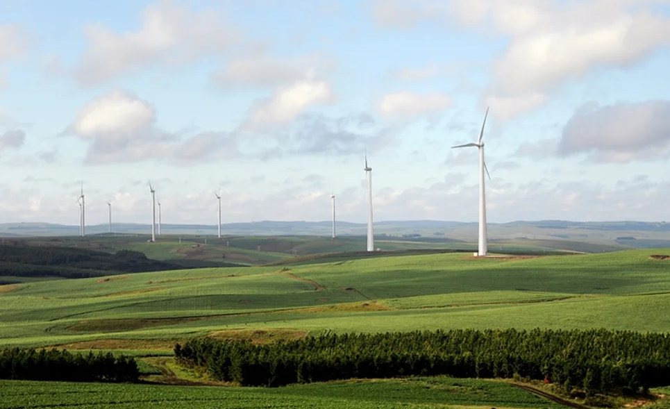 Complexo Eólico Água Doce, o maior de Santa Catarina, capaz de gerar até 129 MW de energia